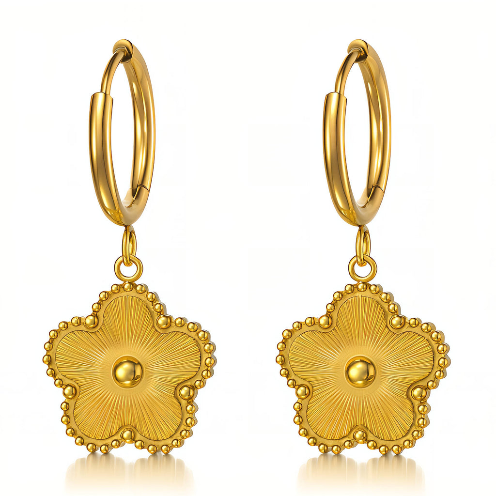 Gold Meadow Drop Earrings