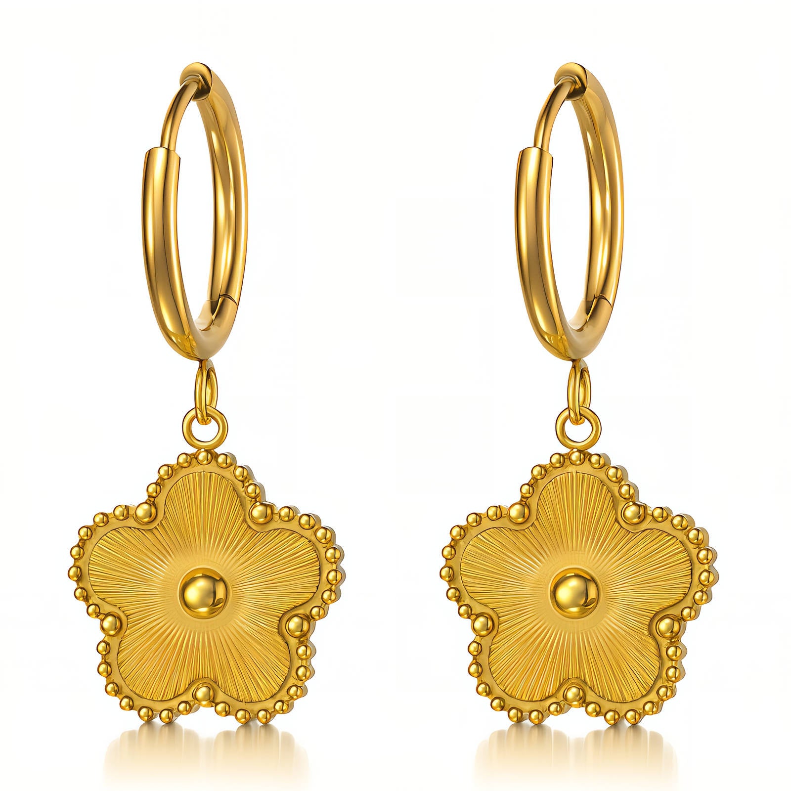 Gold Meadow Drop Earrings