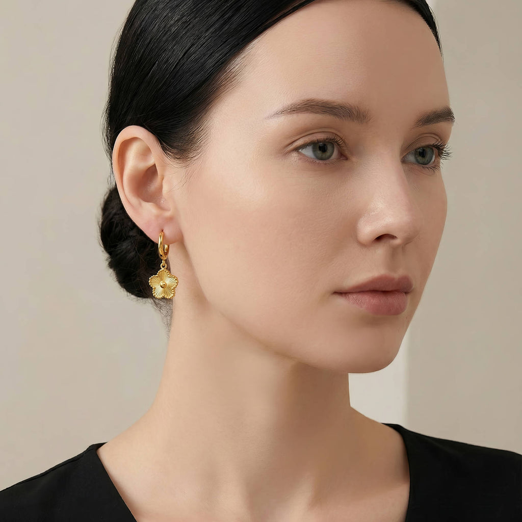 Gold Meadow Drop Earrings